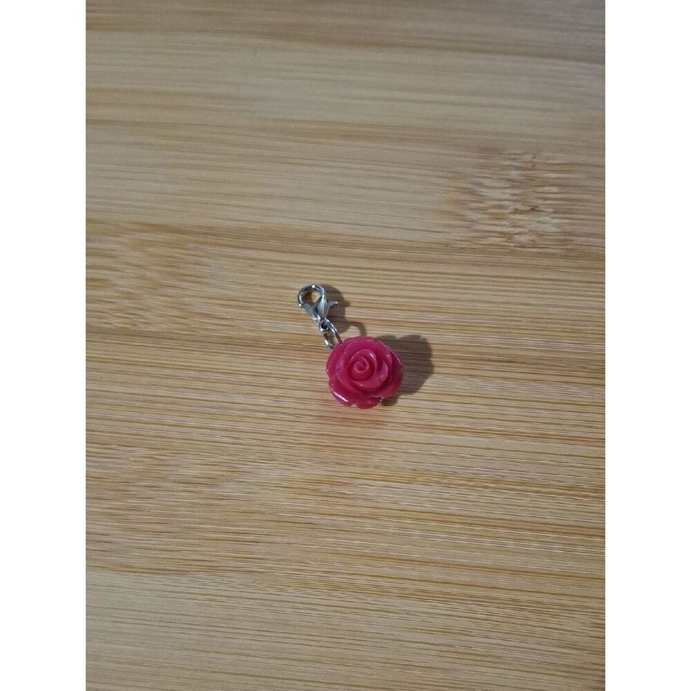 Red Rose Dangle For Floating Lockets